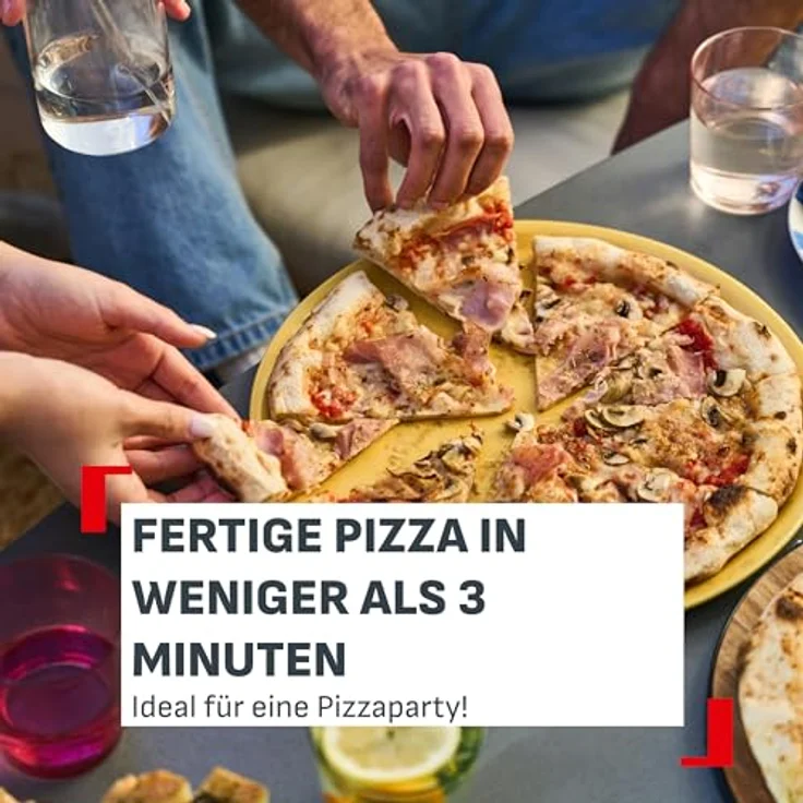 Tefal Pizzaofen Pizza Pronto, 4 Temperaturstufen (250–400°C), automatischer Drehstein, inkl. Pizzaschieber – Bild 5