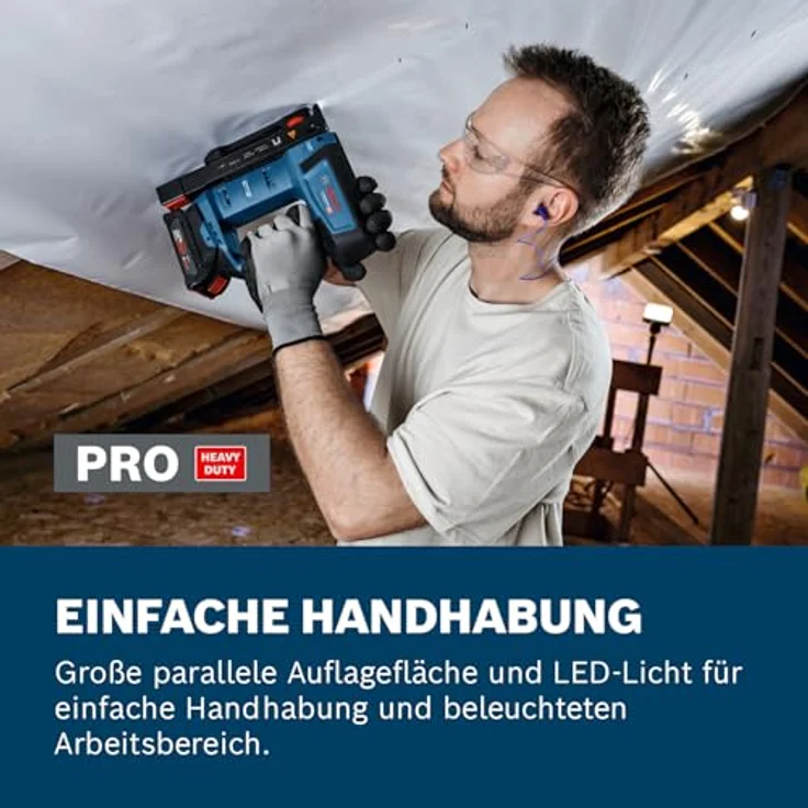 Bosch Professional GTH 18V-14, Akku-Nagler mit bürstenlosem Motor, Tiefeneinstellung und LED-Licht, für Klammern 6-14 mm – Bild 6