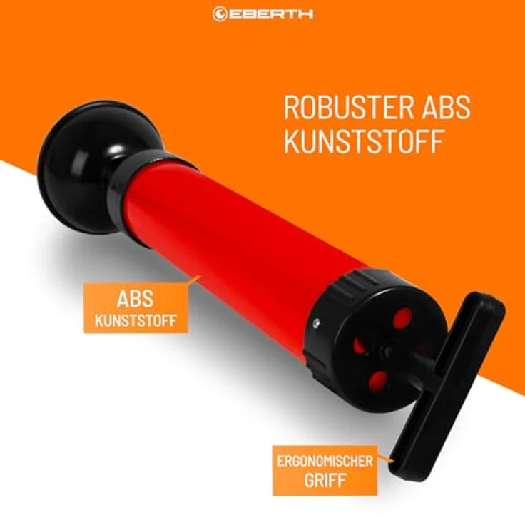 EBERTH GB2-AR02 Rohrreinigungspumpe, effektive Abflussreinigung mit 90 mm Aufsatz, leicht und ergonomisch – Bild 6