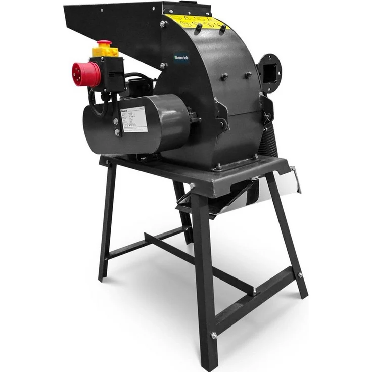 Wiesenfield Häcksler Hammermühle 2,2 kW 60 - 120 kg/h Pelletherstellung, Schwarz – Bild 1