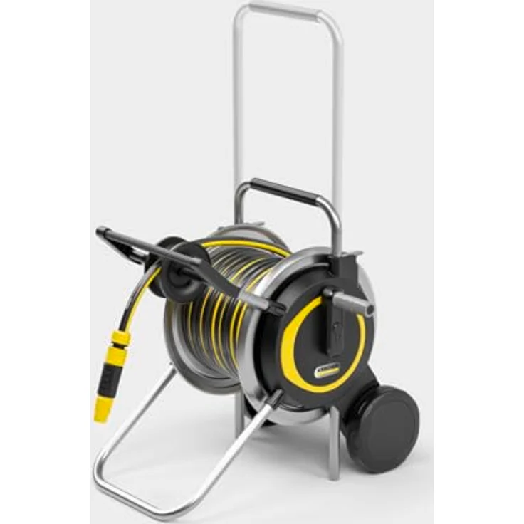 Kärcher Schlauchwagen HT 5.20 M Set, beweglich mit breitem Standfuß, Metallschlauchtrommel, höhenverstellbarem Handgriff, inkl. 20 m Schlauch und Zubehör – Bild 3