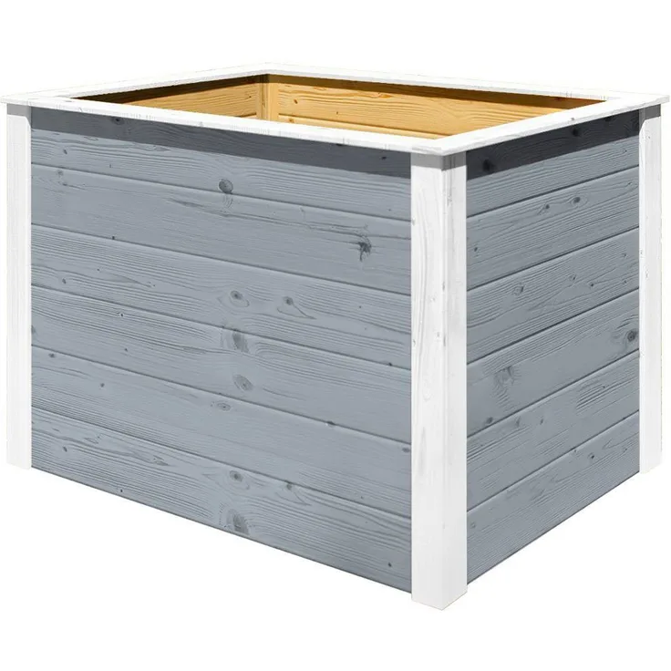 weka Hochbeet Modular, Element-Hochbeet, 21mm, grau, 98 x 69 cm, mit Wühlmausschutz und modularem System