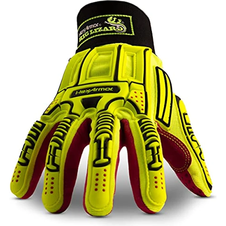 HexArmor Rig Lizard 2038 Sicherheits-Arbeitshandschuhe, hohe Sichtbarkeit, Größe L – Bild 2