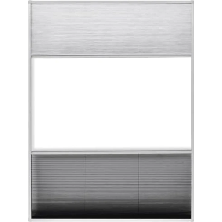 vidaXL Insektenschutz-Plissee für Fenster Jalousie Aluminium 60x80 cm – Bild 6