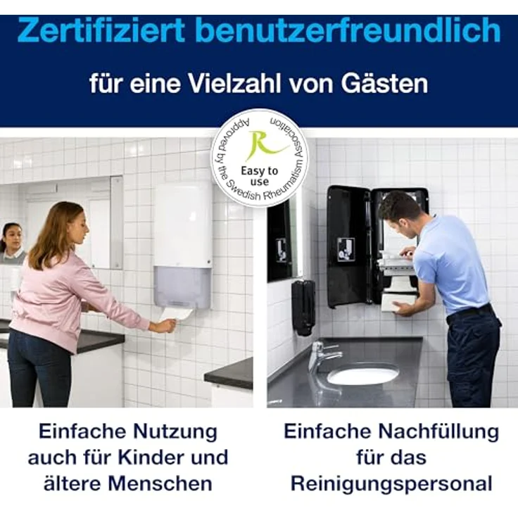 Tork PeakServe, Papierhandtuchspender, innovativer Spender für Endlos-Handtücher, weiß, großes Fassungsvermögen, schnelle Ausgabe binnen 3 Sekunden – Bild 7