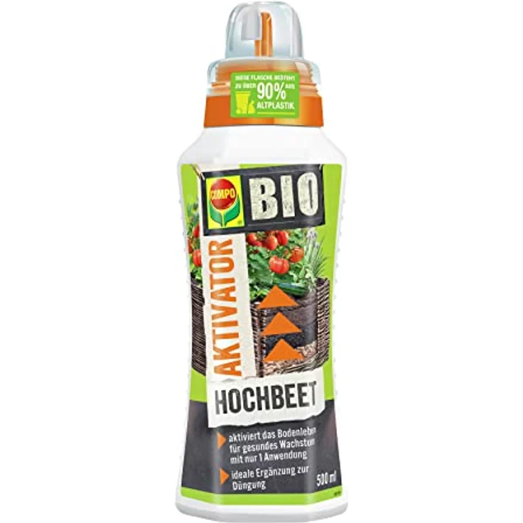 COMPO BIO Hochbeetaktivator, Bodenaktivator für ertragreiche Ernte, 100% natürliche Inhaltsstoffe, 500 ml – Bild 1