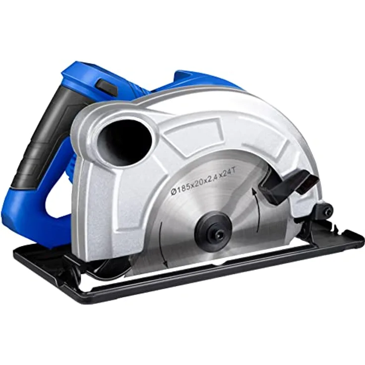 Kinzo Kreissäge - 230V - Blau - mit Parallelführung - Laminatschneider
