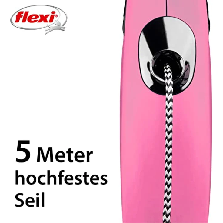 Flexi Hundeleine New Classic S Länge: 5 m, pink – Bild 4