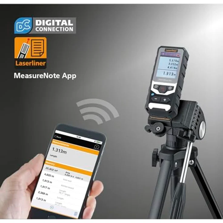 LASERLINER DistanceMaster Plus Laser-Entfernungsmesser 100m, Koffer, Winkelfunktion, 50 Speicherplätze, USB-C-aufladbar – Bild 4