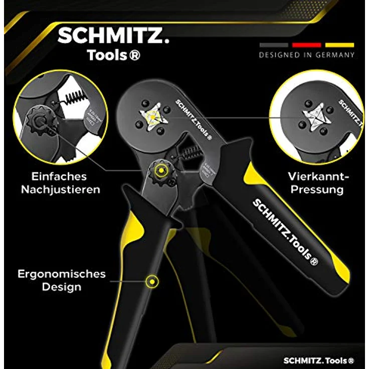 Crimpzangen Set von SCHMITZ.Tools® [1800 Teile] - Premium Aderendhülsen Zange [0,25– 10mm2] - Krimpzange - Presszange - Elektrowerkzeug - Aderendhülsenzange – Bild 2