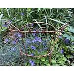 Staudenhalter Rankhilfe Bogen Zaunelement Metall Antik Design - 54x33 cm Gross (Rost)