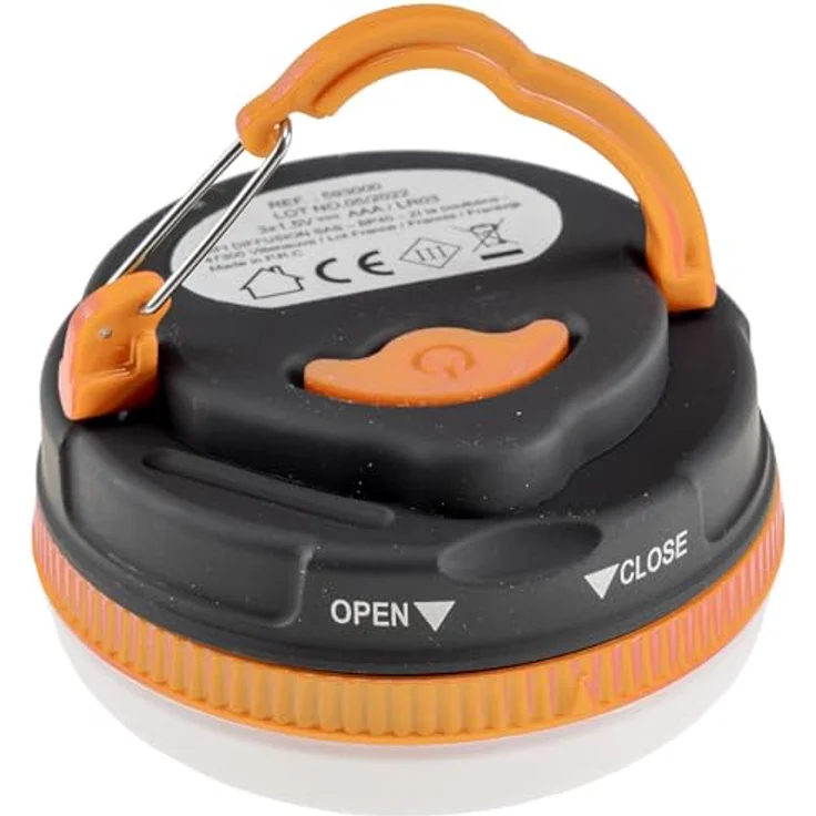 ChiliTec Campinglampe LED, tragbare Zeltlampe mit IP44, 3 Leuchtmodi, Magnethalter, Batterie 3x AAA, ØxH 7x4cm – Bild 3