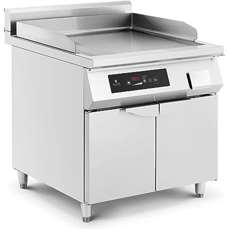 Royal Catering Elektrogrill Induktionsgrill 10000 W glatt 180 min Timer, 80 - 300 °C, Silbern