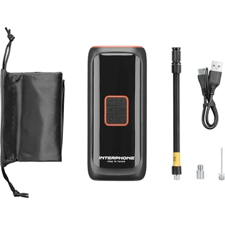 Interphone Smart Air Pump, tragbarer Kompressor mit 4000 mAh, Auto-Stopp-Funktion und LED-Licht – Bild 4