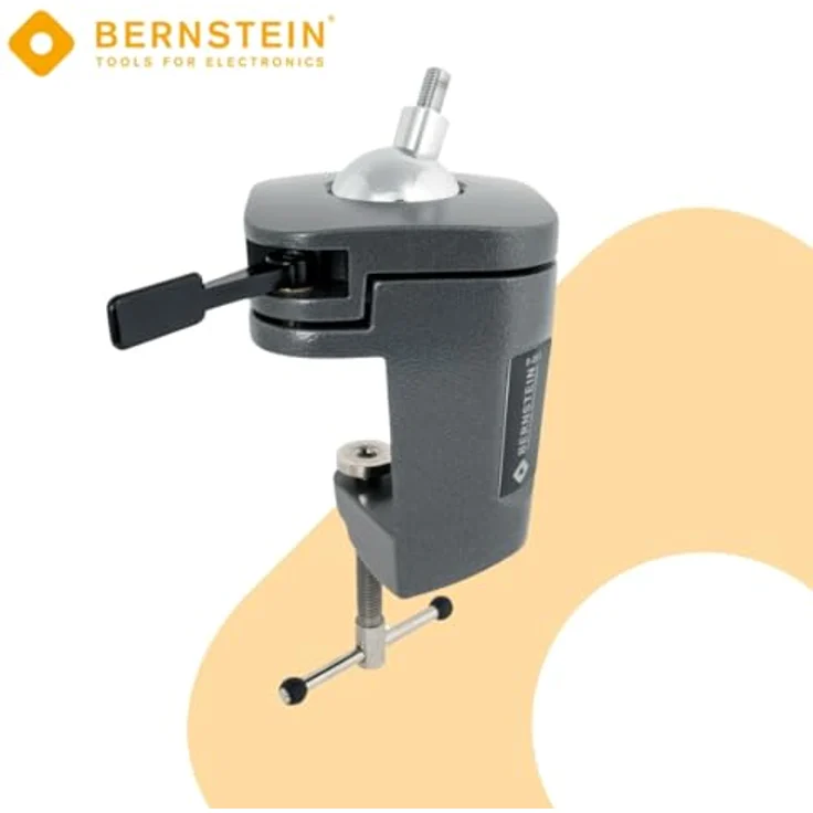BERNSTEIN Kugelgelenk-Halter SPANNFIX 4.0, 360° drehbar, stufenlos feststellbar, Fußteil zum Anklemmen, dunkelgrau metallic – Bild 2