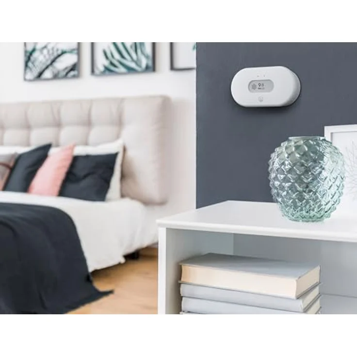 Airthings View Pollution, Messgerät zur Überwachung von Feinstaub (PM2.5), Temperatur und Luftfeuchtigkeit, kabellos, WLAN-verbunden, Weiss – Bild 6