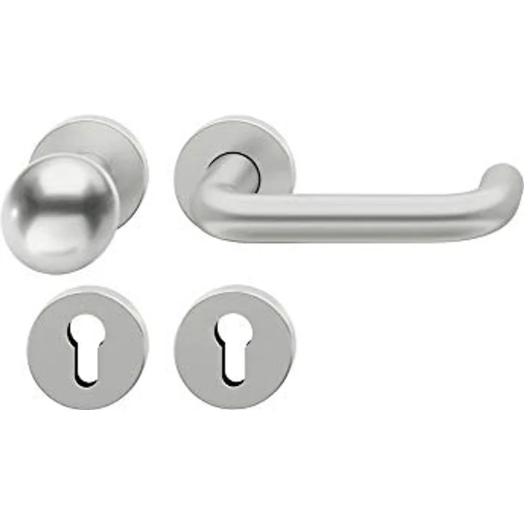 FSB Rosettengarnitur 12 1070, Türgriff aus Edelstahl F69 rund PZ DIN links/rechts, ASL®-Standardlagerung, für Türstärken 39-58 mm, zertifiziert nach EN 1906 Klasse 4 – Bild 2