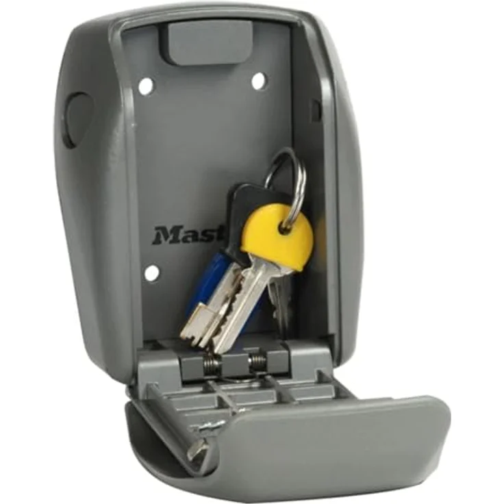 Master Lock Schlüsselkasten 5410EURD, Wandmontage, 4-stellige Kombination, außen geeignet, mit Befestigungsmaterial, ideal für Home-Office – Bild 1