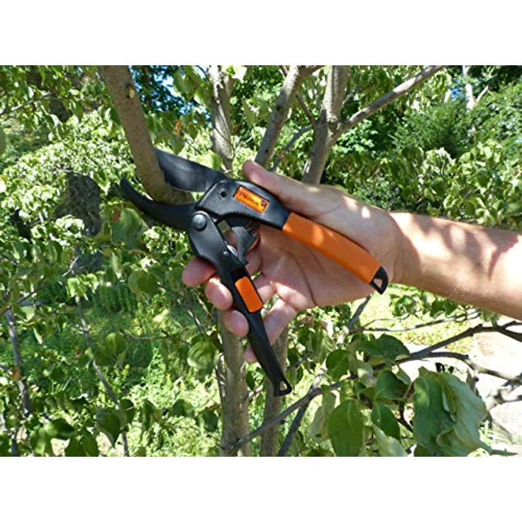 Garten Primus Garten-- PowerGleitschere, schwarz-orange, 22 x 5,5 x 1,6 cm, 01000 Links- und Rechtshänder klein – Bild 6