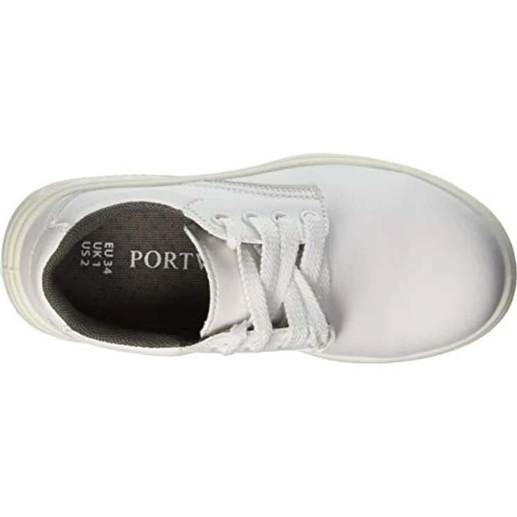 PORTWEST Schnürschuh S2, klassischer Sicherheitsschuh mit gepolstertem Schaft, Farbe Weiß, Größe 40 – Bild 5
