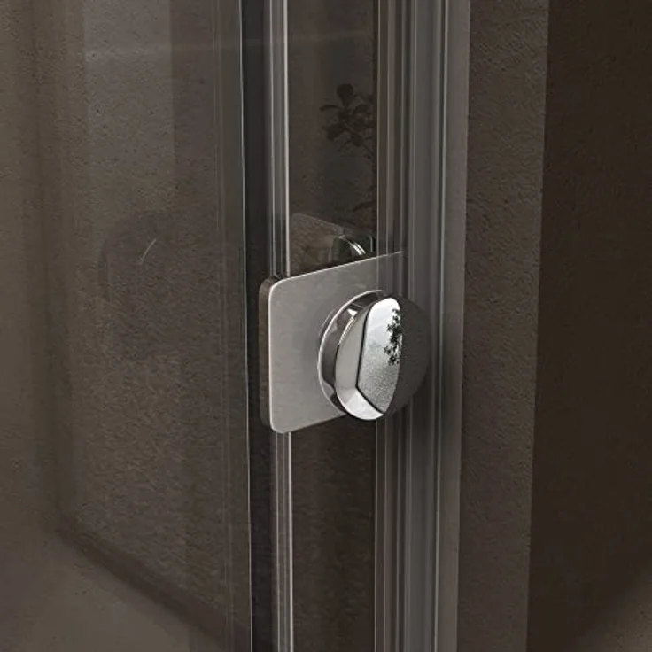 doporro Duschkabine Schiebetür Dusche Eckdusche 90x120x195cm ESG-Sicherheitsglas Klarglas 4-Punktbefestigung inkl. Nano-Beschichtung Ravenna17-2 – Bild 5