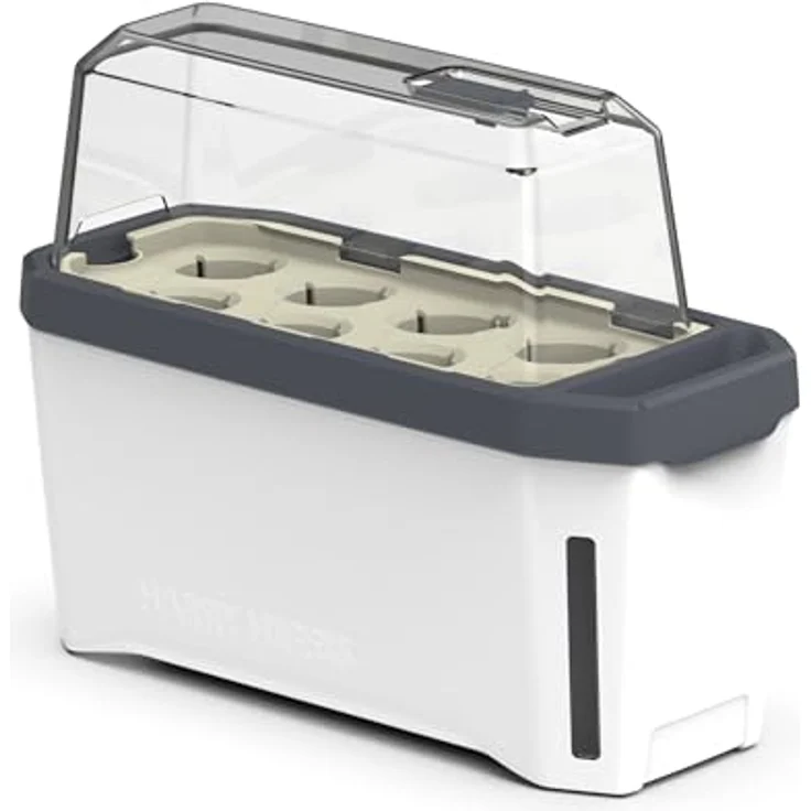 Gusta Garden Kräutertopf Harry Herbs mit integriertem Bewässerungssystem, 5,5 Liter, weiß – Bild 2