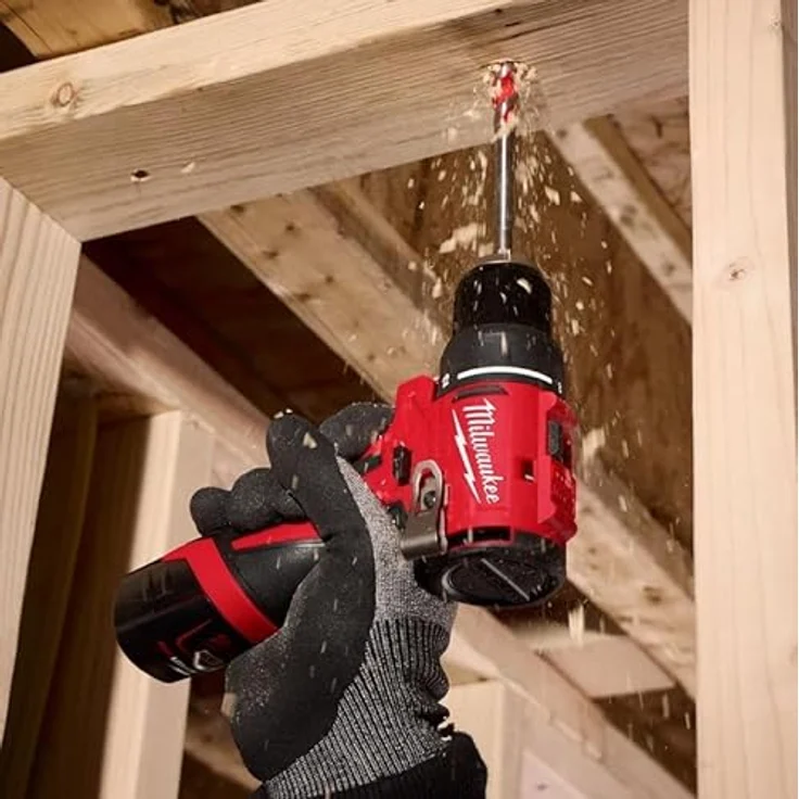 Milwaukee M12 BLDDRC-202C, Bürstenloser Akku-Bohrschrauber mit 2x 2,0 Ah Akkus, Ladegerät und Transportkoffer, 40 Nm Drehmoment, LED-Licht – Bild 2