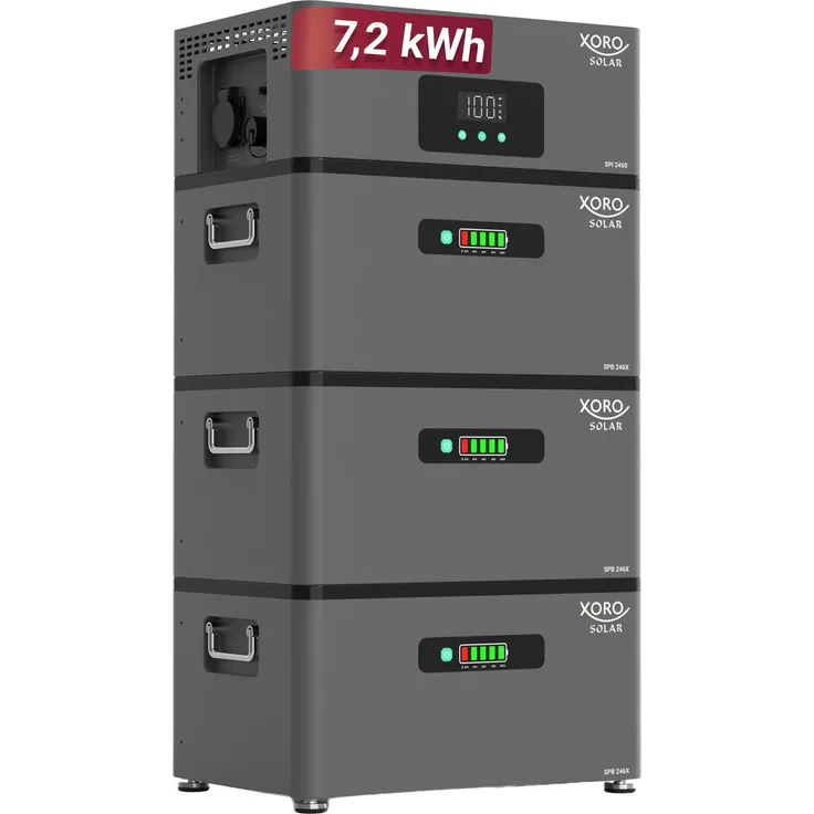 XORO SOLAR ATLAS-F 7.2 kWh Stromspeicher, AC-gekoppelt, erweiterbar bis 12 kWh, IP65, mit Notstromfunktion