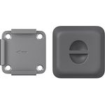 SONGMICS Bodenhalterung für Seitenmarkisen-Pfosten, Metallplatte mit Kunststoff-Deckel, Ausziehfixierung, Bodenplatte, nur für SONGMICS Alu-Seitenmarkisen geeignet, grau GSA004