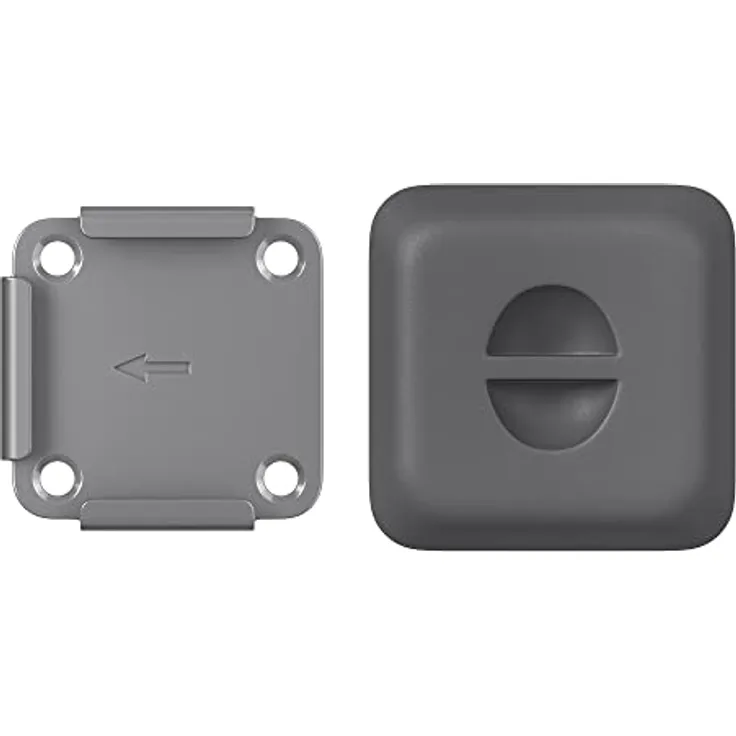 SONGMICS Bodenhalterung für Seitenmarkisen-Pfosten, Metallplatte mit Kunststoff-Deckel, Ausziehfixierung, Bodenplatte, nur für SONGMICS Alu-Seitenmarkisen geeignet, grau GSA004