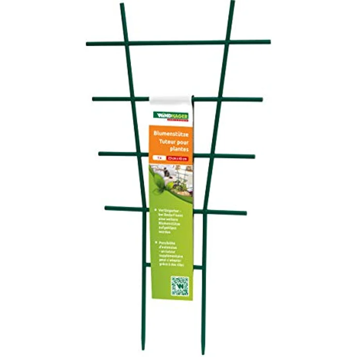 Windhager Blumenstütze Rankhilfe Gitterspalier Rankgitter, Kunststoff, gerade, Grün, 43 x 23 cm, 05711 – Bild 7
