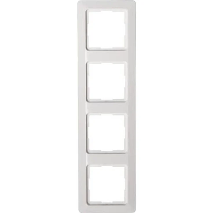 Kopp Abdeckrahmen 305913063, 4-fach Unterputzrahmen, weiß, glänzend, für horizontale und vertikale Montage