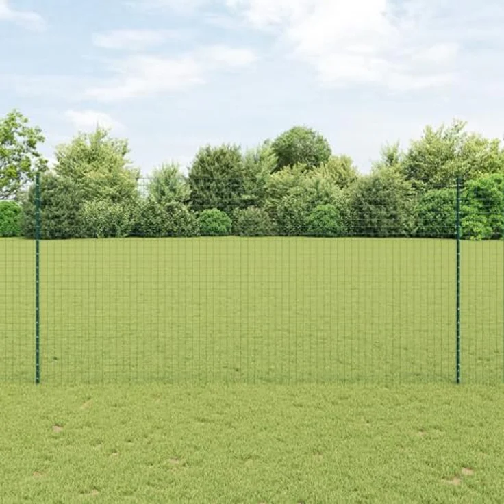 vidaXL Zaunpfosten U-Kanal Grün, 10er Set Metallzaunpfosten 150 cm für Außenbereich – Bild 2