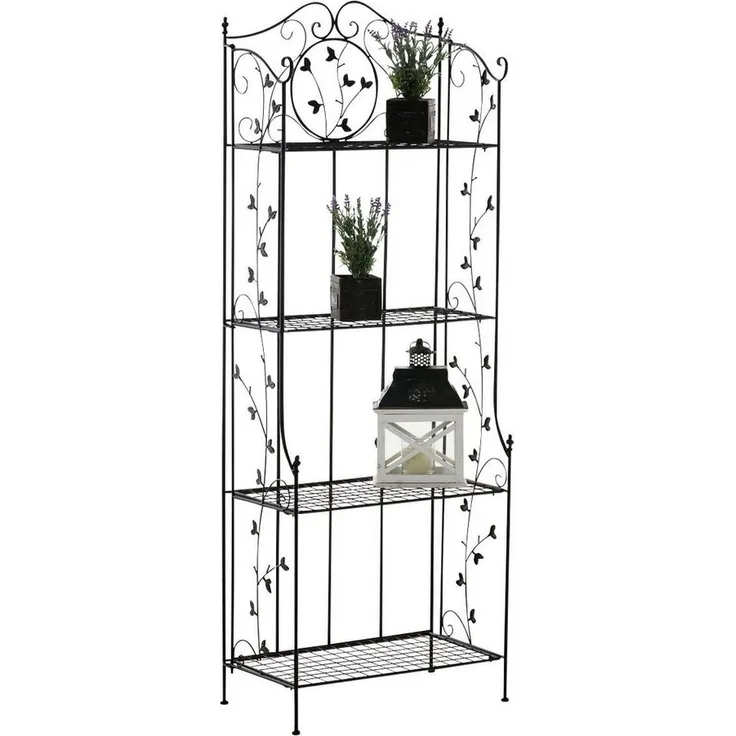 CLP Spalier Standregal Arona - Landhausstil, pulverbeschichtetes Eisen, 158 cm hoch