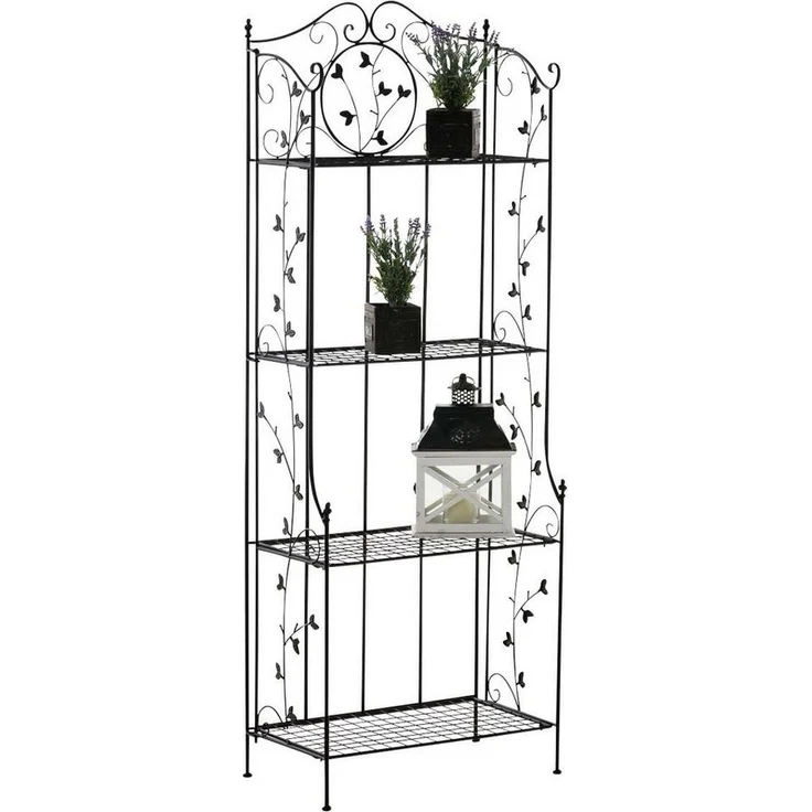 CLP Spalier Standregal Arona - Landhausstil, pulverbeschichtetes Eisen, 158 cm hoch – Bild 1