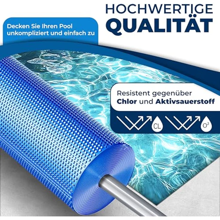 KESSER Pool Solarabdeckplane Rund Ø 244 cm Solarfolie Stärke 120 µm Solarabdeckung Solarplane zuschneidbar Poolsolarplane Solar Folie Poolheizung für Wassererwärmung Wärmeplane Blau, Ø 244 cm – Bild 4