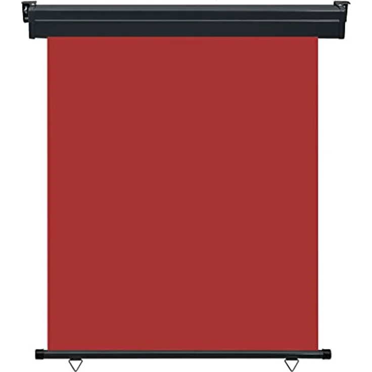 vidaXL Balkon Seitenmarkise Senkrechtmarkise Sonnenschutz Sichtschutz Windschutz Markise Außenrollo Balkonrollo Beschattung 140x250cm Rot – Bild 3