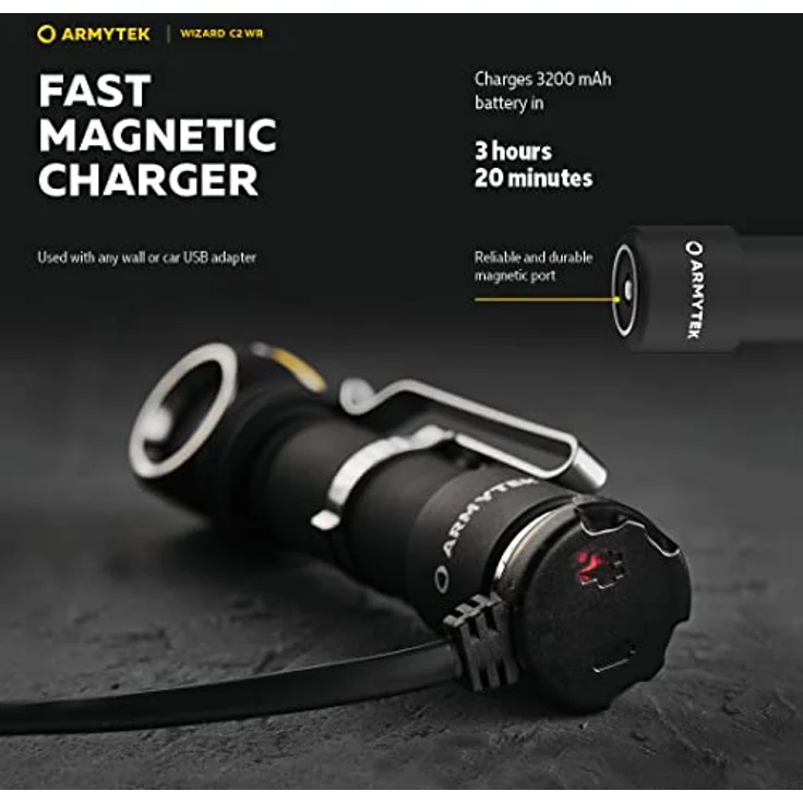 Armytek Wizard C2 WR Magnet USB Licht warm-weiß und rot – Bild 8