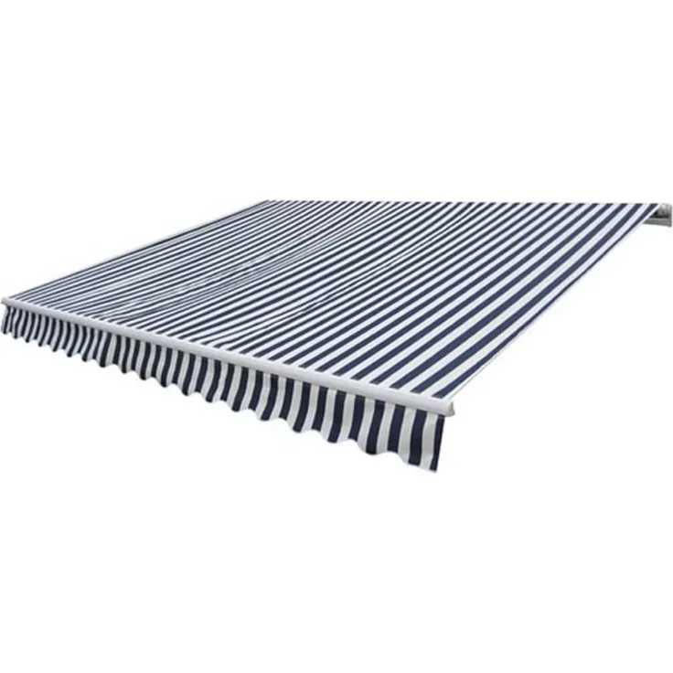 furnicato Markise M631994, einstellbare Sonnenschutzmarkise 300x250 cm, marineblau/weiß, UV-beständig mit Aluminiumrahmen für den Garten