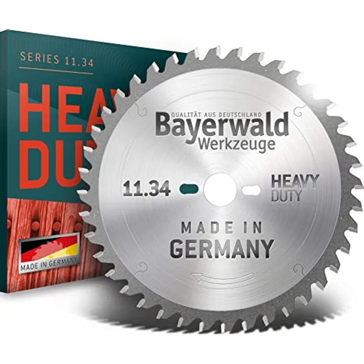 Bayerwald - HM Kreissägeblatt - Ø 160 mm x 2,8 mm x 16 mm | Trapezflachzahn (42 Zähne) | Nebenlöcher: 1/6/32 | für universellen Einsatz auf Handkreissägen