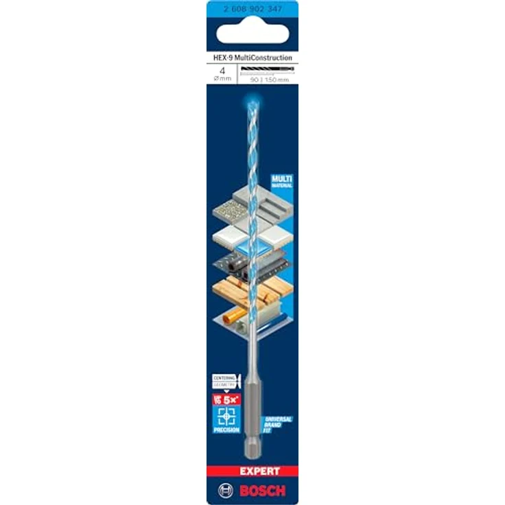 Bosch Accessories EXPERT MultiConstruction Bohrer, Metallbohrer mit Zentrierspitze für präzises Bohren von mehreren Materialien, 1 St. – Bild 2