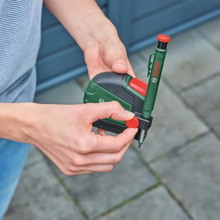 Bosch Maßband 5m mit Stifthalter, Autolock, Nylonbeschichtet, 22mm Breite, hohe Genauigkeit, Softgrip, Schwarz – Bild 2