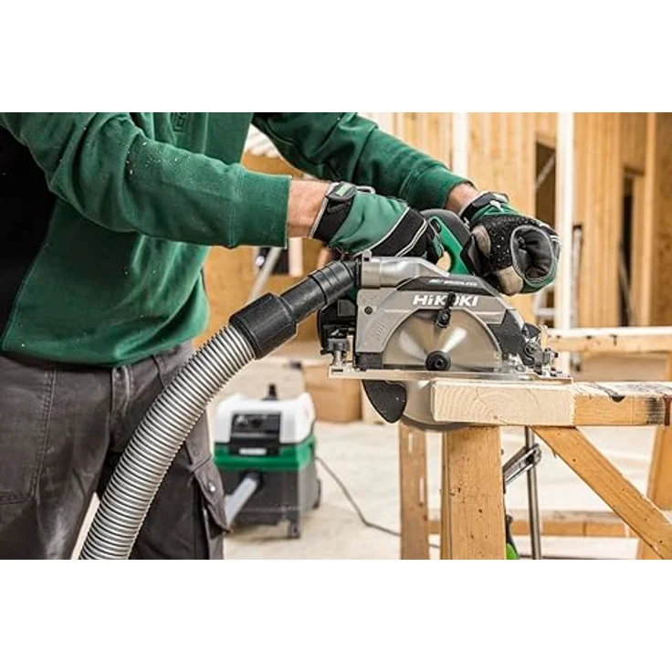 HIKOKI Akku Kreissäge C3606DB (36V, Brushless, Sägeblatt Ø: 165mm, Sägeblattbohrung Ø: 20 mm, Gehrungsschnitte von/bis: -5° bis 45°, Max. Sägeleistung bei 90°: 66mm) Plus Zubehör, OHNE Akku, Ladegerät – Bild 4