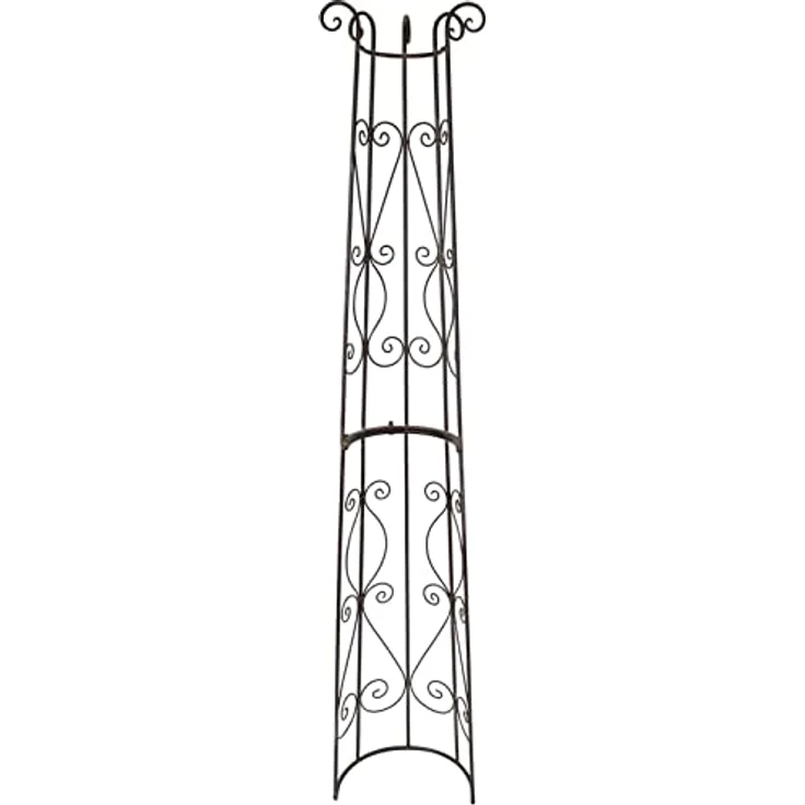 Dekoleidenschaft Rankgitter Romance aus Metall, braun, halbrund, 160 cm, für Fallrohr, Rankhilfe für Kletterpflanzen, Rankgerüst – Bild 2