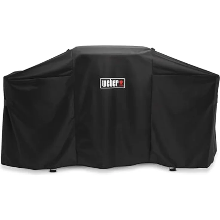 Weber Premium Abdeckhaube für Slate 43 und 56 mit Grilltisch, atmungsaktiv UV- und wasserbeständig, Schutz vor Wind und Wetter, Grillcover, BBQ-Abdeckung - Schwarz – Bild 2