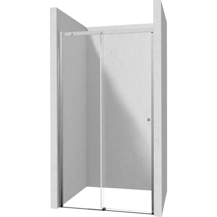 DEANTE Schiebetür KERRIA PLUS 100, Duschkabine mit Dusche wand, 100 cm, transparent