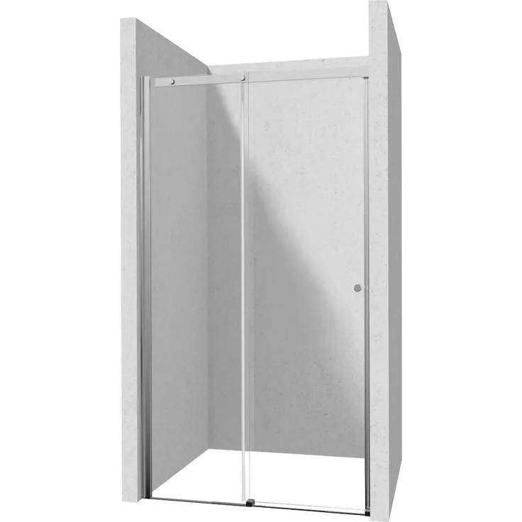 DEANTE Schiebetür KERRIA PLUS 100, Duschkabine mit Dusche wand, 100 cm, transparent