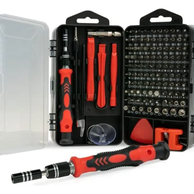 Red Tools Feinmechanik Bit-Set mit Schraubendreher, Präzisionsbits & Demontage-Zubehör - Reparatur-Set für Smartphone, Laptop, Computer - 119 Teile