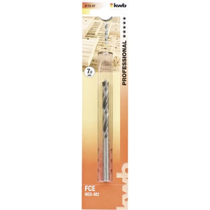 kwb AKKU-TOP F Holzbohrer, Ø 7 mm, HSS-M2 - Preisvergleich – Bild 2