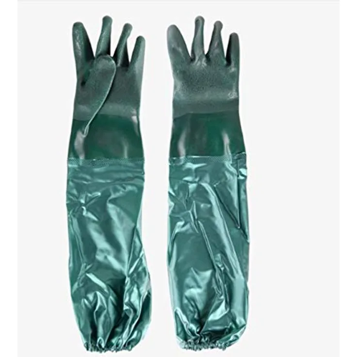 Esschert Design Teich Handschuhe extra lang Wasserfeste Gummi Abfluss Elastische